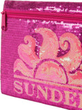 SUNDEK D Pochette a mano mare cher con paillettes rosa