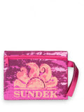 SUNDEK D Pochette a mano mare cher con paillettes rosa