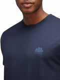 SUNDEK U T-shirt basica con logo piccolo NAVY