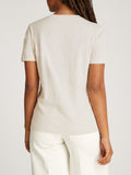 TOMMY H D PRE T-shirt regular con scritta logo latte
