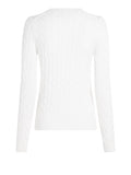 TOMMY H D PRE Maglioncino girocollo a trecce bianco