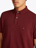 TOMMY H U COL Polo regular 1985 BORDEAUX