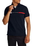 Polo con inserti sul petto