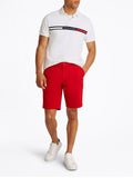 TOMMY H U COL Polo con inserti sul petto bianco