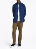TOMMY H U COL Camicia chambray BLU SCURO