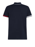 TOMMY H U COL Polo slim con dettagli bandiera blu