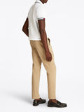 TOMMY H U COL Polo slim con dettagli bandiera bianco