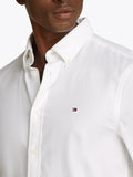 TOMMY H U COL Camicia flex dobby bianco