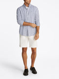 TOMMY H U COL Camicia essential a righe BLU/B.CO