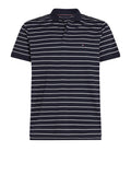 TOMMY H U COL Polo in cotone a righe BLU/ECRU