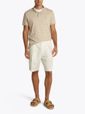 TOMMY H U COL Polo in cotone a righe SANDALO