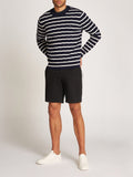 TOMMY H U PRE Maglioncino a trecce con righe BLU/B.CO