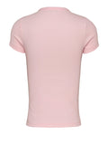 TOMMY J D T-shirt badge a costine slim rosa