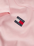 TOMMY J D T-shirt badge a costine slim rosa