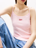 TOMMY J D Canotta script strappy logo rosa