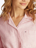 TOMMY J D Camicia cropped con nodo rosa