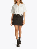 TOMMY J D Camicia cropped con nodo bianco