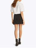 TOMMY J D Camicia cropped con nodo bianco