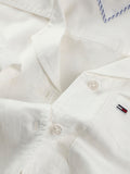 TOMMY J D Camicia cropped con nodo bianco