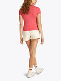 TOMMY J D T-shirt slim tonal linear fucsia