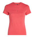 TOMMY J D T-shirt slim tonal linear fucsia