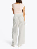 TOMMY J D Pantalone palazzo di lino bianco