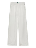 TOMMY J D Pantalone palazzo di lino bianco