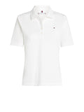 TOMMY J D Polo in piquet regular bianco