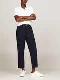 TOMMY J D Polo in piquet regular bianco
