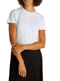 TOMMY J D T-shirt slim basic bianco