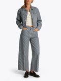 TOMMY J D Jeans wide leg a righe BIANCO/BLU