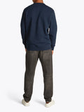 TOMMY J U Felpa regular con badge NAVY