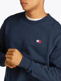 TOMMY J U Felpa regular con badge NAVY