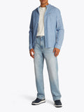 TOMMY J U Camicia misto lino blu