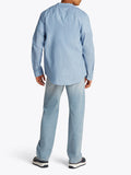 TOMMY J U Camicia misto lino blu