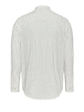 TOMMY J U Camicia misto lino collo coreano bianco
