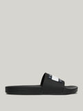TOMMY J U Ciabatta a fascia con logo nero