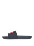 TOMMY J U Ciabatta a fascia con logo NAVY