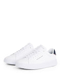 TOMMY J U Sneakers Tommy court leather details B.CO/BLU