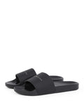 TOMMY J U Ciabatta a fascia con scritta nero