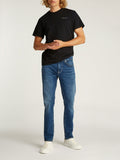 TOMMY J U PRE T-shirt slim linear ches nero