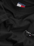 TOMMY J U PRE T-shirt slim linear ches nero