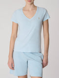 US POLO D T-shirt Bell scollo V cielo