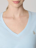 US POLO D T-shirt Bell scollo V cielo