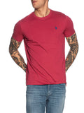 US POLO U T-shirt basic logo Mick BORDEAUX