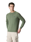 US POLO U Pullover Lin girocollo verde
