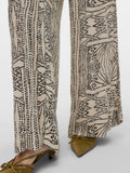 VERO MODA Pantalone palazzo a fantasia BEIGE CHIARO