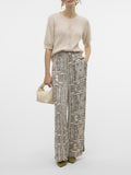 VERO MODA Pantalone palazzo a fantasia BEIGE CHIARO