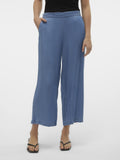 VERO MODA Pantalone chambray cropped BLU MEDIO