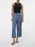 VERO MODA Pantalone chambray cropped BLU MEDIO